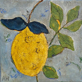 “Lemons on Grey Blue”