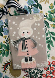 Snow People Ornament | Snow Girl in Pink